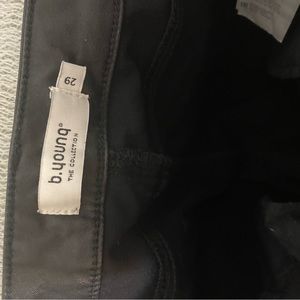 Skinny leg, faux leather pants